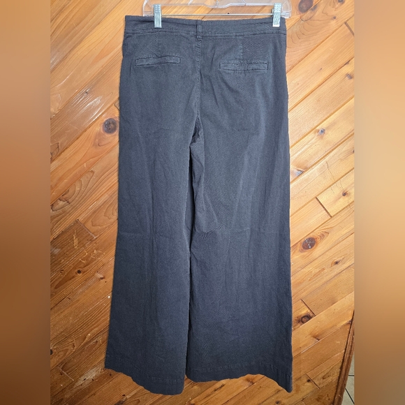By Anthropologie Charcoal Gray Mid-Rise Pleated Trousers Size 6 - Picture 5 of 6